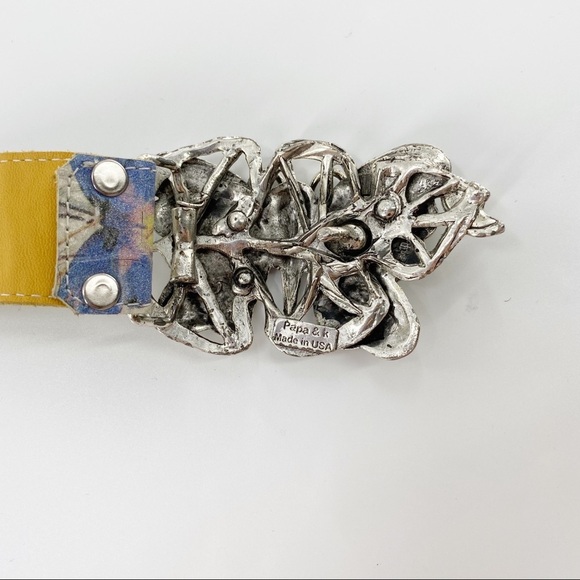 Pappa & K Butterfly Embossed & Embellished Belt - Picture 5 of 5